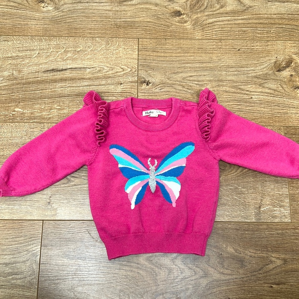 Pink Hatley Butterfly Sweater 18-24